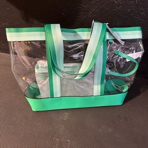Time and Tru Beach Tote with Pouch